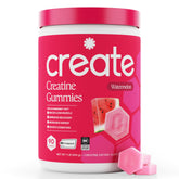 Create Creatine Monohydrate Gummies bottle shows anti-melt design for on-the-go workouts