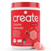 Create orange-flavor gummies bottle offers convenient on-the-go performance support.