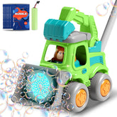 CreatiMachi bubble lawn mower front view with bear driver for outdoor play