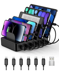 Creative Design 50W 6-Port Charger front view for organized charging.