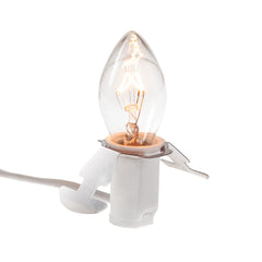 Creative Hobbies candelabra-base socket securely fits bulbs.