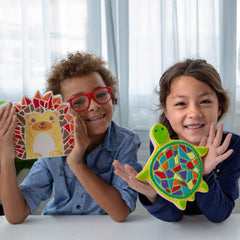 Creative Roots included paintbrush helps kids paint clean, even strokes.