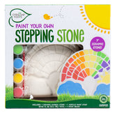 Creative Roots rainbow stepping stone front view with vivid colors for garden decor.