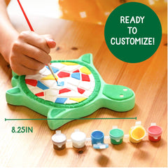 Creative Roots six vivid acrylic paints set enables bold turtle designs.