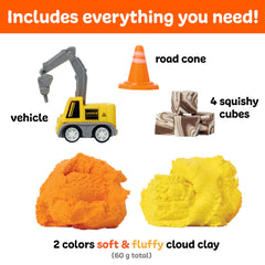 Creativity for Kids Sensory Minis Construction Kit safety cone supports pretend construction play.