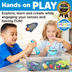 Creativity for Kids space rocks help kids count, sort, and explore textures.