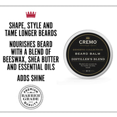 Cremo Beard Balm sheen-moisture delivers subtle shine and healthy-looking facial hair.