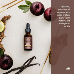 Cremo Beard Oil vanilla dropper shows hydrating formula that softens hairs.