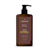 Cremo bottle pump for Rich-Lathering Casked Vanilla Body Wash, easy daily use.