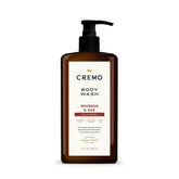 Cremo Bourbon & Oak bottle pour highlights easy daily use