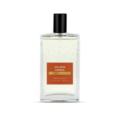 Cremo Golden Amber bottle-front, refined everyday fragrance.