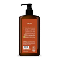 Closeup of Cremo Golden Amber notes illustrating a refined fragrance during daily shower.