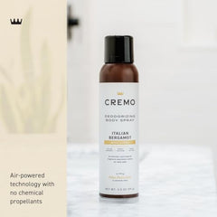 Close-up of neroli blossom notes in Cremo Italian Bergamot, ideal for daytime wear.