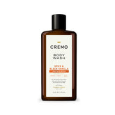 Cremo Spice and Black Vanilla body wash with rich lather for a refreshing cleanse.