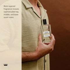 Cremo Vetiver base notes add warm depth for all-day presence.