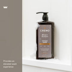 Cremo Vintage Suede close-up of fragrance notes and layered scent evolution.