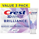 Crest 3D White Brilliance Bright Mint toothpaste tube ready for daily whitening.