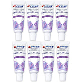 Crest 3D White Brilliance toothpaste tube for everyday whitening and fresh breath.