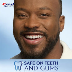 Crest 3D Whitestrips lower-teeth strip prepared for a 30-minute whitening session