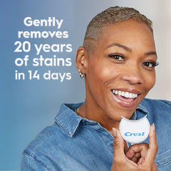 Crest 3DWhitestrips Sensitive kit packaging highlights 14-day regimen for sensitive teeth