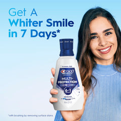 Mouthwash bottle featuring enamel-strengthening benefit in Crest Pro-Health Advanced