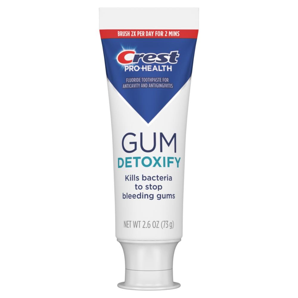 Crest Pro-Health Gum Detoxify toothpaste tube front view highlighting deep-clean around the gumline.