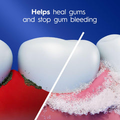 Crest Pro-Health sensitive gum toothpaste being brushed for sensitivity relief.