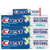 Crest Tartar Protection toothpaste pack3 with fluoride for daily cavity and tartar defense.