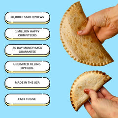 CRIMPiT small tortilla sealer for 6 inch tortillas, ideal for school lunches.