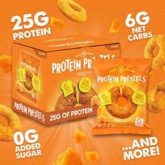 CRISP POWER nutrition label highlights 25g protein and 6g net carbs