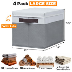 Criusia stackable storage bins with lids saving shelf space in a closet