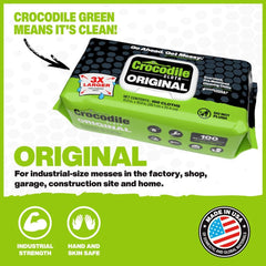 Crocodile Cloth heavy-duty wipes with a strong build for stubborn grease.