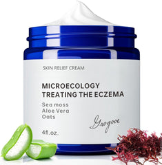 Crogooe eczema cream bottle front, fragrance-free protection for delicate skin