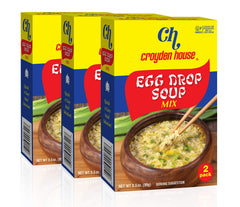 Croyden House Egg Drop Soup mix in a bowl, ready for a quick comforting meal