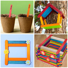 CRTWDMAN craft sticks serve as versatile building blocks for home decor and gifts.