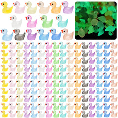 CRTWDMAN luminous mini ducks glow in the dark for party decor and crafts.