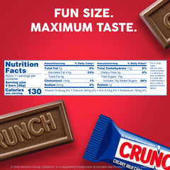 Crunch milk chocolate crisped-rice bars close-up showing creamy texture.