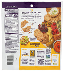 Crunchmaster Multi-Seed Crackers Ultimate Everything, gluten-free and high in whole grain, snack-ready.