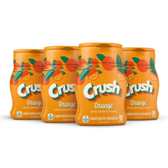Crush Orange bottle pour into water for on-the-go hydration