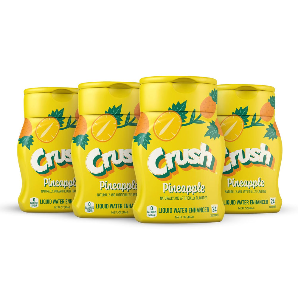 Crush Pineapple liquid water enhancer bottle for on-the-go hydration.