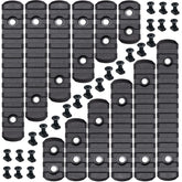 CRUSHUNT single Picatinny rail in black with beveled ends for snag-free mounting.