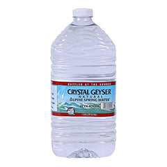 Crystal Geyser 128 oz jug front view for convenient household hydration