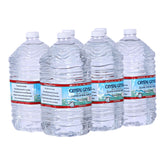 Crystal Geyser natural alpine spring water six-gallon pack on counter for home use