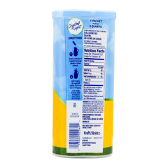 Crystal Light Lemon Iced Tea powder mixes dissolve easily for quick, caffeine-free thirst-quenching.