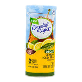 Crystal Light Lemon Iced Tea packets offer a sugar-free, low-calorie refreshment for on-the-go hydration.