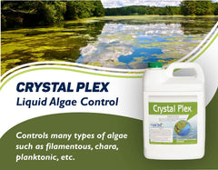 Crystal Plex lake and pond algaecide in action to reduce algae buildup.
