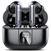 Csasan AI translation earbuds case with charging cradle, ideal for on-the-go translation.