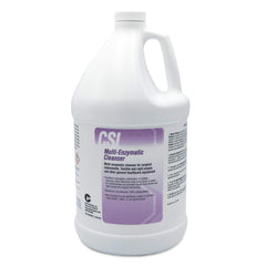 CSI Central Solutions Multi Enzymatic Cleanser bottle pour—easy pre-soak preparation for clean instruments.