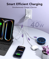 CSODINCE 40W charger block dual-port setup highlights PD and QC capacity