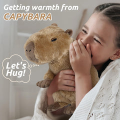 Cuckool Capybara plush with flaxseed warmth for gentle heat